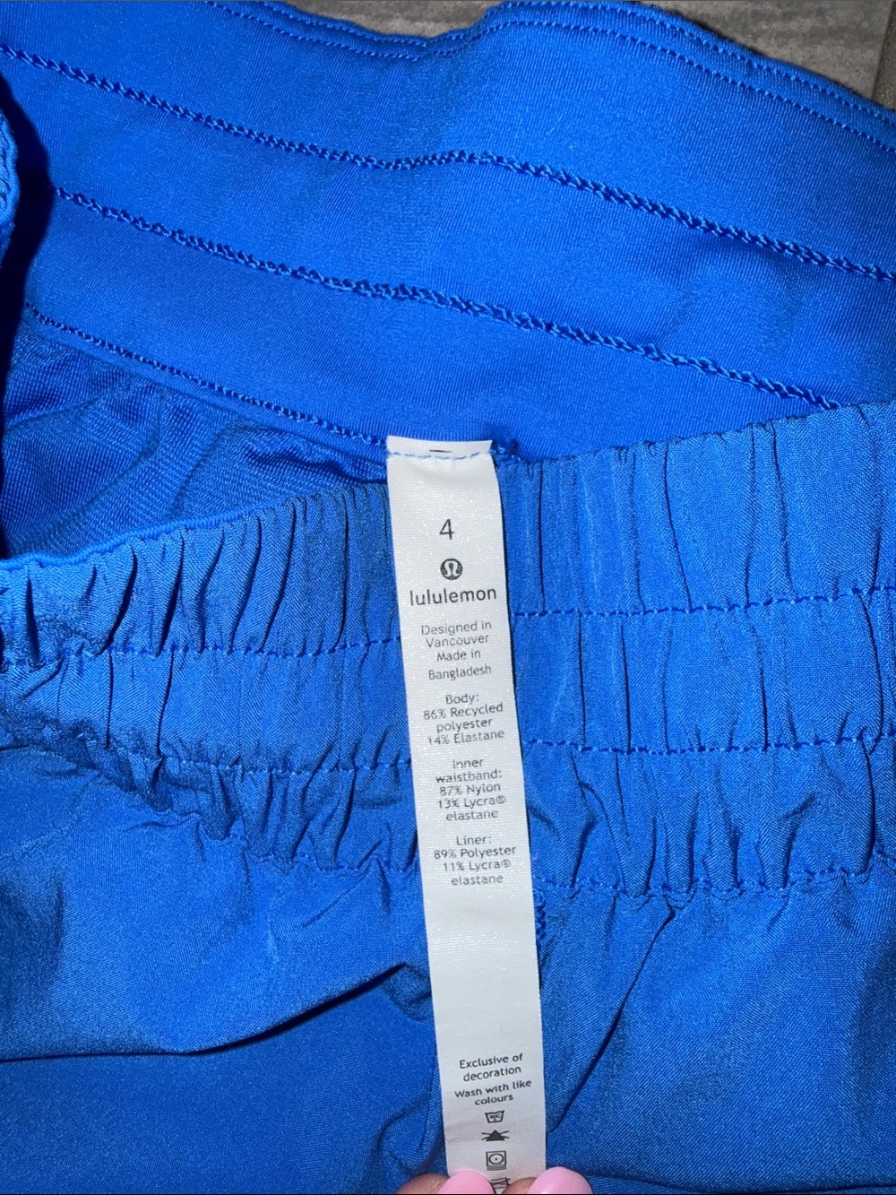 lululemon athletica Women's Royal Blue Athletic Shorts - Picture 2 of 5